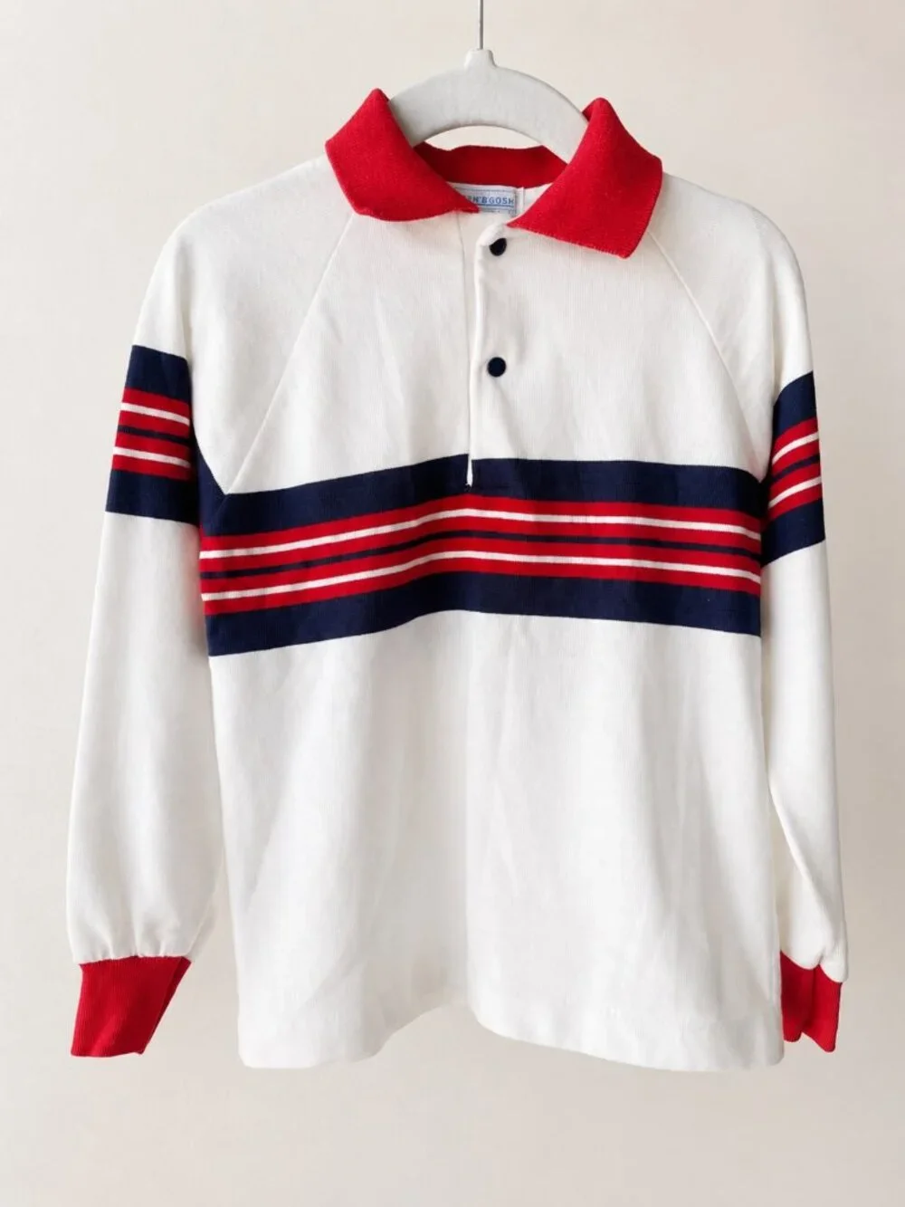 OshKosh B’gosh Boys Vintage Style Striped Rugby Polo Shirt Size 5